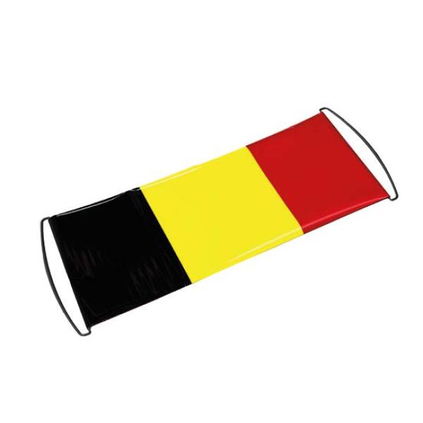 Automatische roller met 2 zuignapjes - Belgische 3 kleur - zwart geel rood