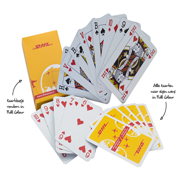 Gepersonaliseerd kaartspel met uw logo in een doosje - kaarten incl. opdruk