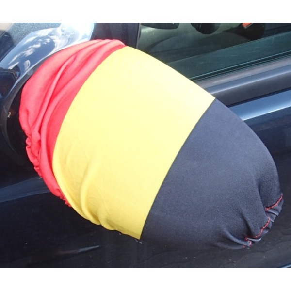 Autospiegel sokken in Belgische 3kleur - zwart geel rood EK WK