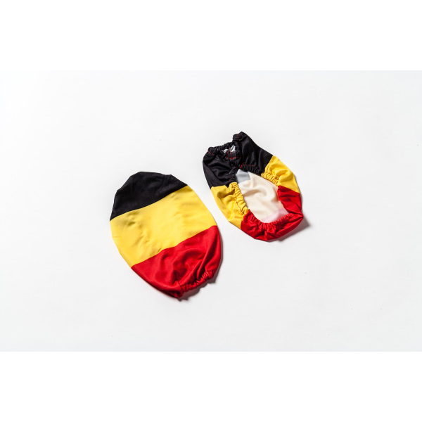 Autospiegel sokken in Belgische 3kleur - zwart geel rood EK WK
